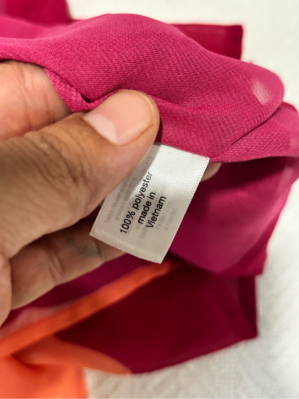 Lane Bryant Magenta & Orange V-Neck Swim Cover-Up Tunic with Drawstring - Picture 8 of 10